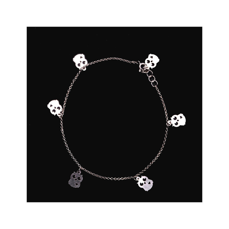 پابند نقره زنانه مدل جغد