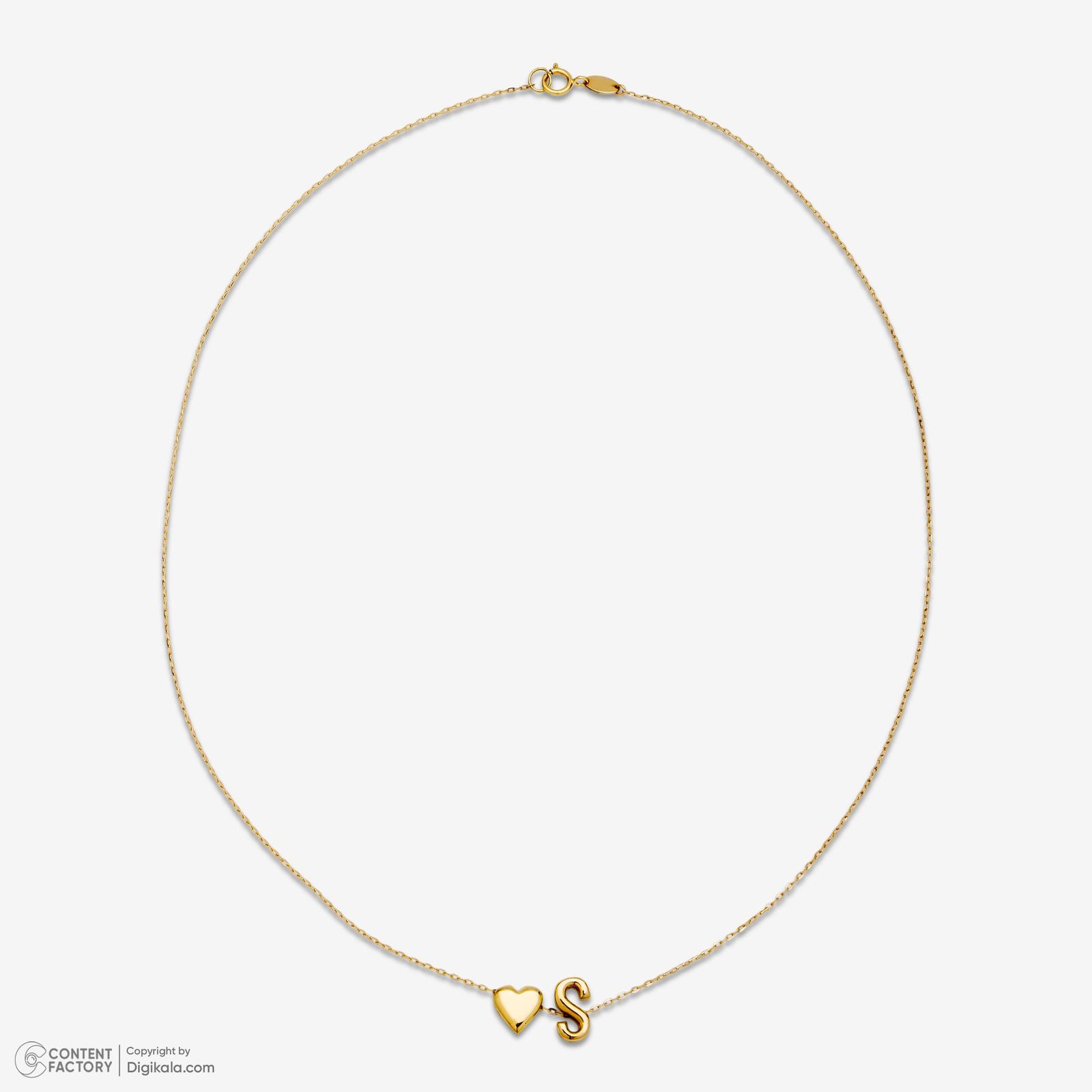 گردنبند طلا 18 عیار زنانه با زنجیر حلقهای (فلامینگو) روبی آرت گالری مدل 330314 - - 7