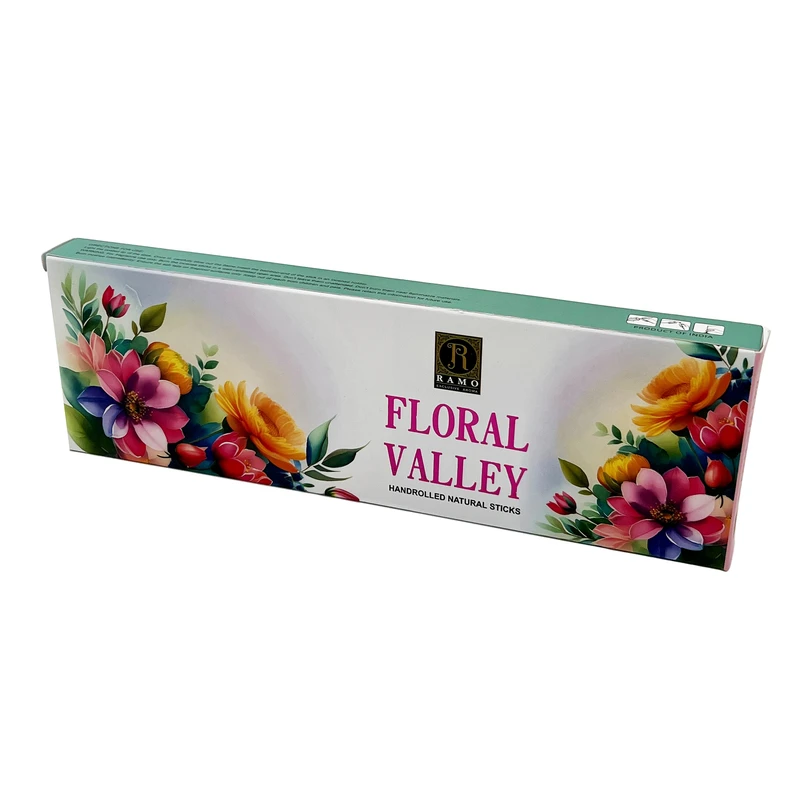 عود دست ساز رامو مدل ۰۶ رایحه Floral Valley بسته ۲۰ عددی