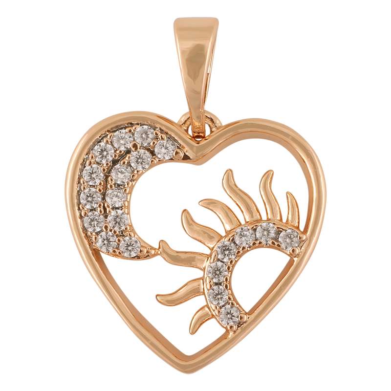 آویز گردنبند زنانه ژوپینگ مدل قلب کد E3465