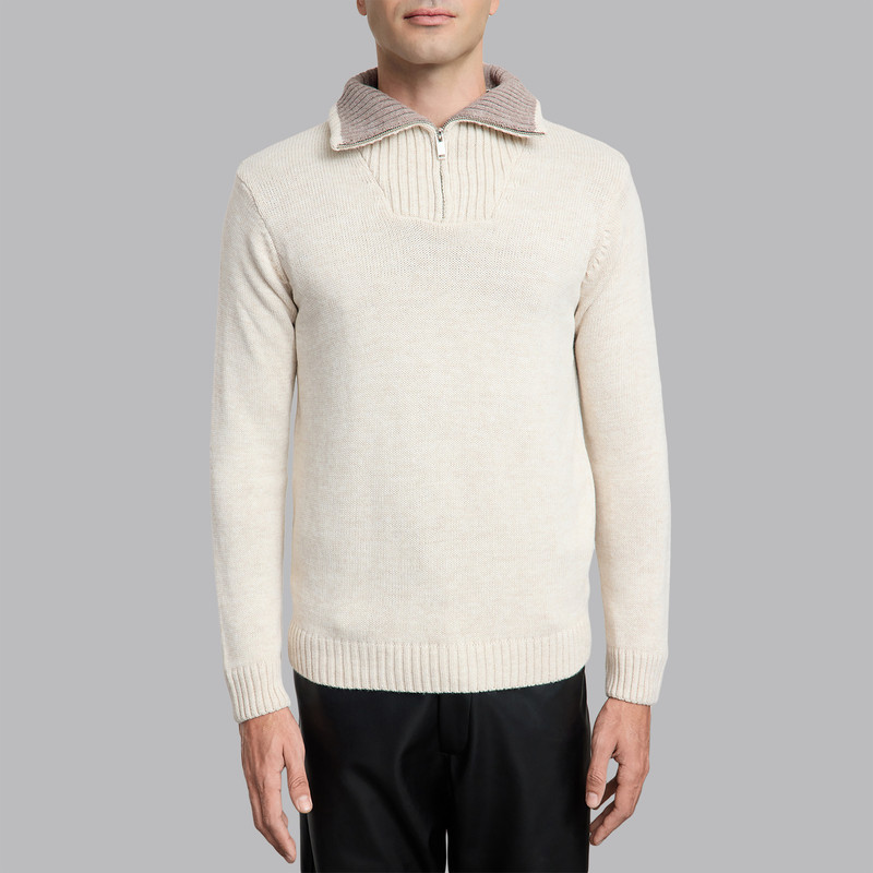 پلیور یقه برگردان مردانه مدل 820033031 طرح ترندیول