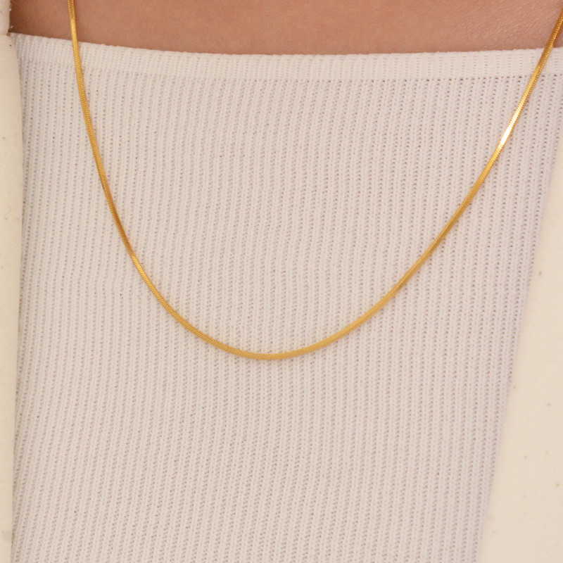 زنجیر طلا 18 عیار زنانه طلای مستجابی مدل هرینگبون چهارگوش کد 50 زنجیر طلا 18 عیار زنانه طلای مستجابی مدل هرینگبون چهارگوش کد 50