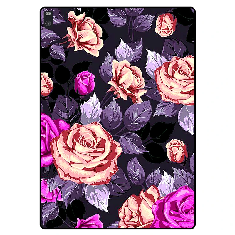 کاور مگافون طرح گل مدل 1652 مناسب برای تبلت لنوو Tab 4 10 Plus / X704L / TB-X704F