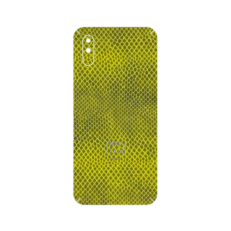 برچسب پوششی ماهوت مدل Yellow Snake Skin مناسب برای گوشی موبایل شیائومی Redmi 9A