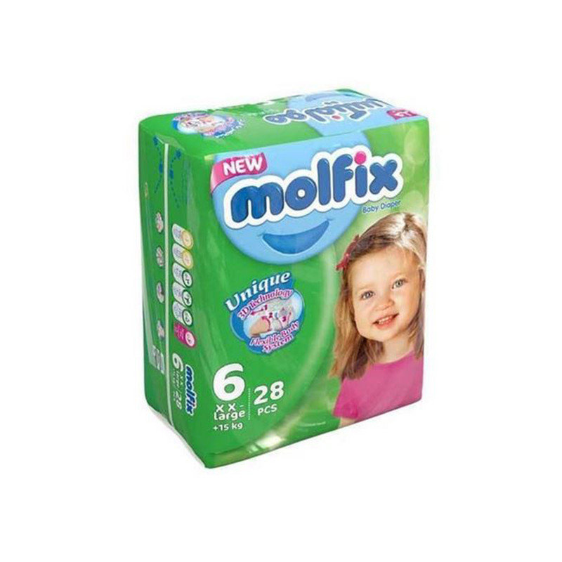 پوشک کودک مولفیکس مدل 002 سایز 6 بسته 28 عددی