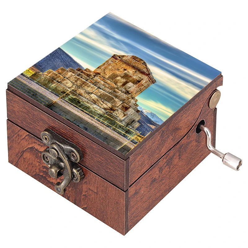 جعبه موزیکال مدل هندلی طرح آرامگاه کوروش بزرگ در پاسارگاد کد 1036