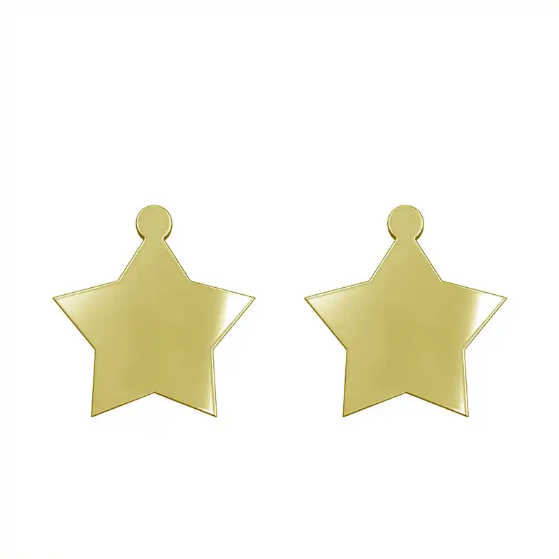 گوشواره طلا 18 عیار زنانه مدوپد مدل ستاره کد GA1-15411