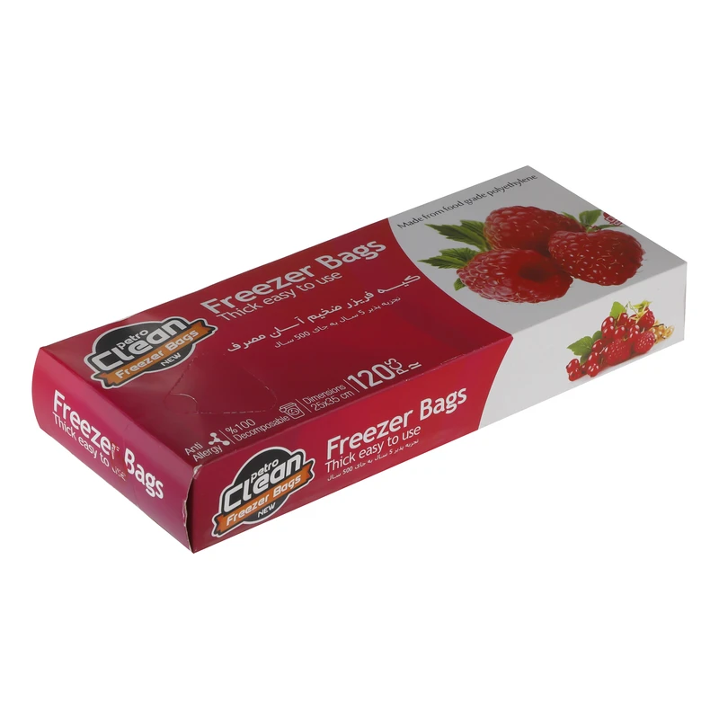 کیسه فریزر پترو کلین مدل ضخیم آسان مصرف بسته 120 عددی 