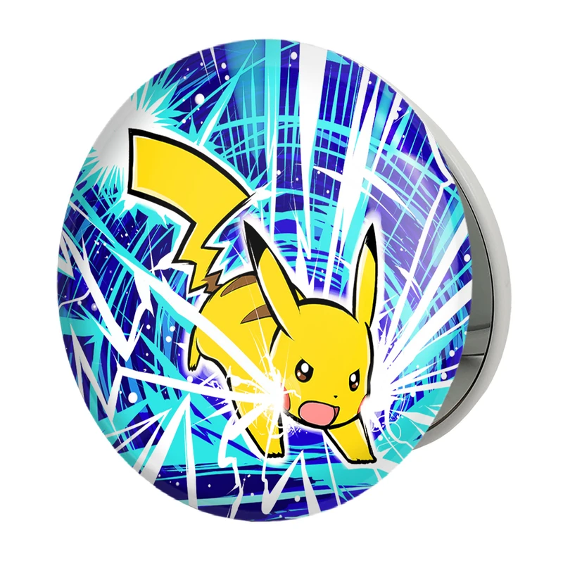 آینه جیبی خندالو طرح پیکاچو انیمه پوکمون مدل تاشو کد 17389 
