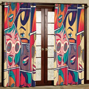 پرده مدل هازان پانچی کد 2718 سایز 140x200 سانتی متر