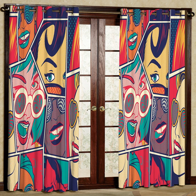 پرده مدل مخمل پانچی کد 2718T2 سایز 200x140 سانتی متر