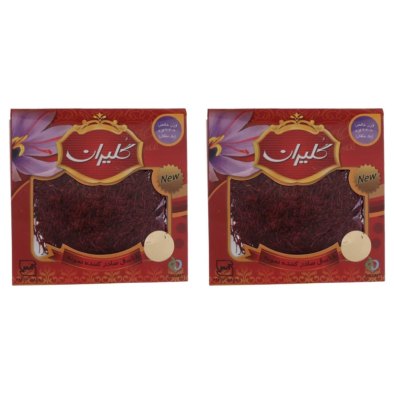 زعفران سرگل گلیران - 1 مثقال بسته 2 عددی