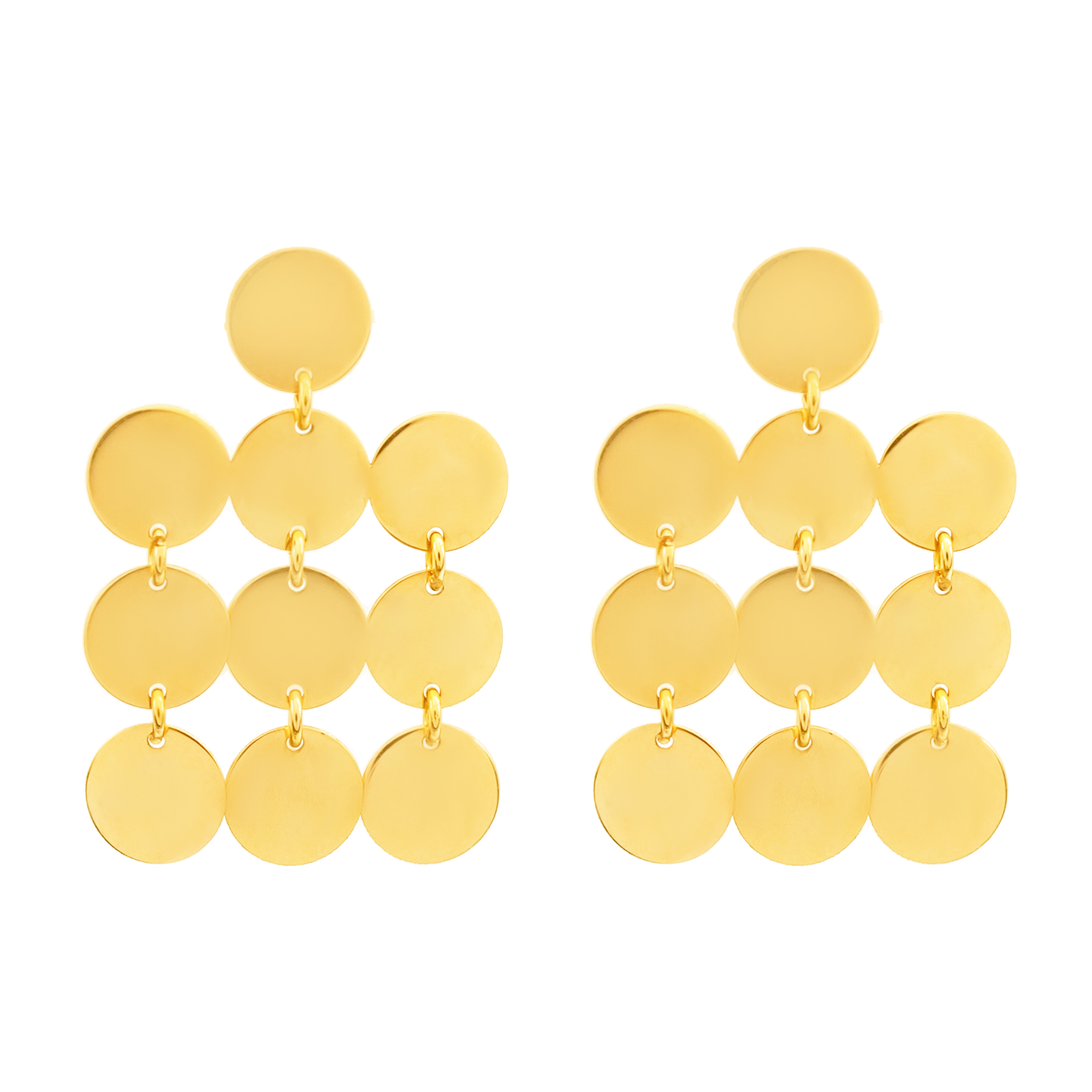 گوشواره طلا 18 عیار زنانه سهی مدل پولکی SE13