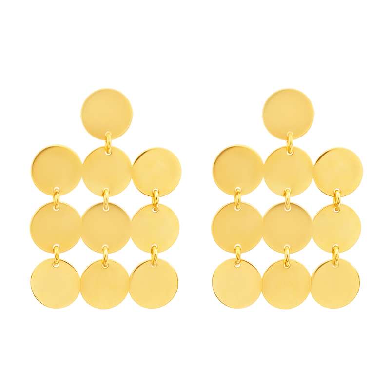 گوشواره طلا 18 عیار زنانه سهی مدل پولکی SE13