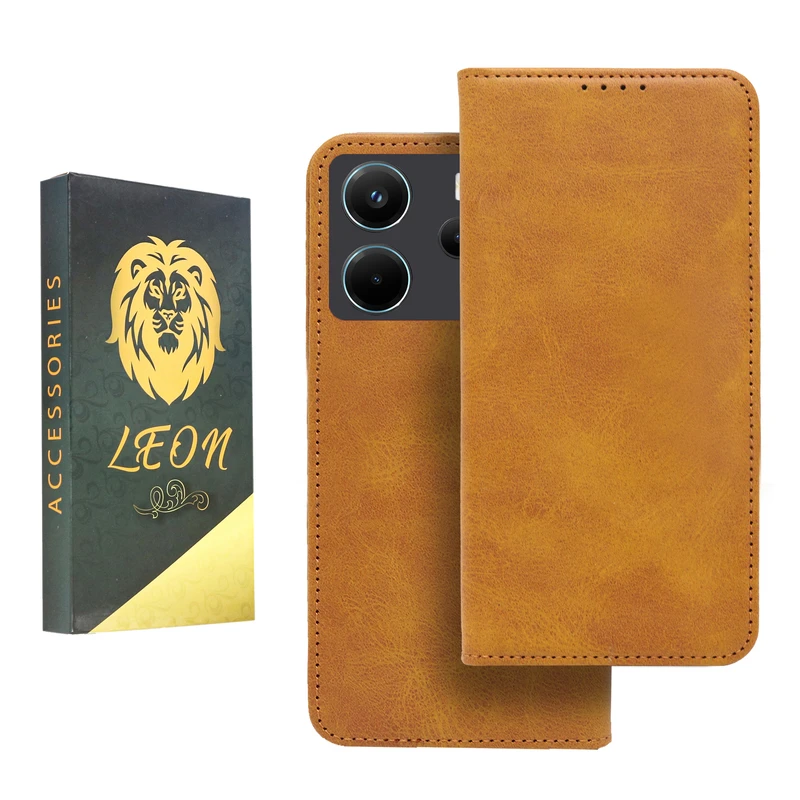 کیف کلاسوری لئون مدل Spork مناسب برای گوشی موبایل شیائومی Redmi Note 14 4G