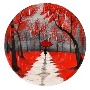 بشقاب دیوارکوب سفالی مدل پاییز کد 5