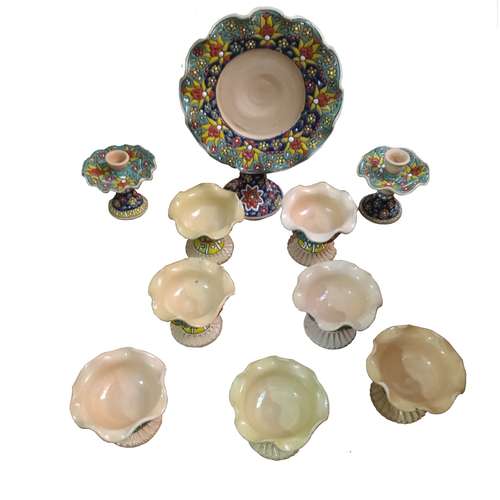 مجموعه ظروف هفت سین 10 پارچه مدل میناکاری