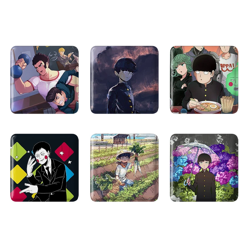 مگنت خندالو طرح انیمه موب سایکو Mob Psycho 100 کد 1538A مجموعه 6 عددی