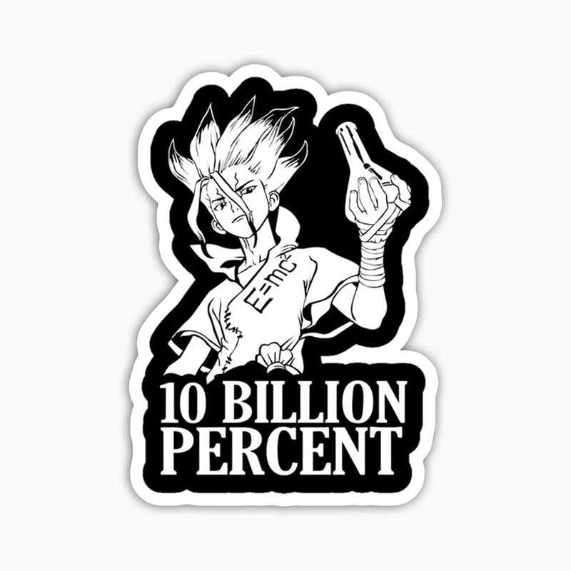 استیکر لپ تاپ و موبایل بووم طرح انیمه Dr.Stone مدل Zenku Magnet کد BM106 