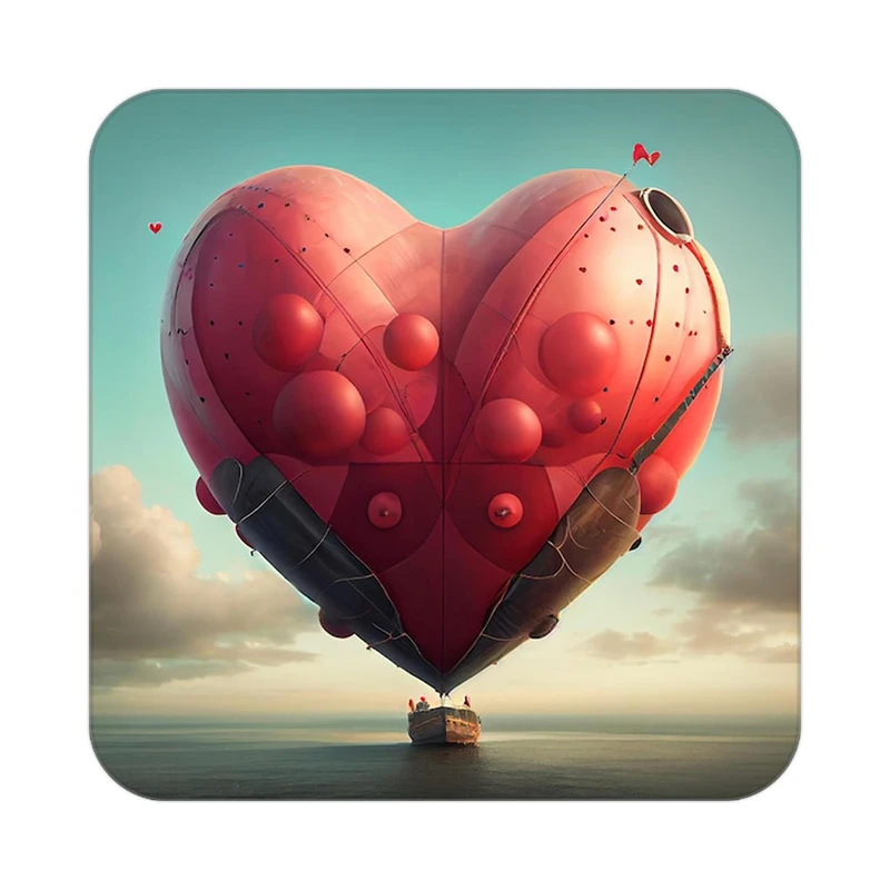 زیر لیوانی کاکتی مدل عاشقانه کد mp13085