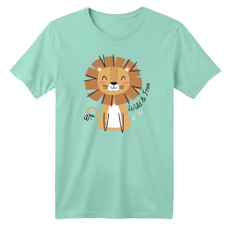 تی شرت آستین کوتاه بچگانه مدل شیر