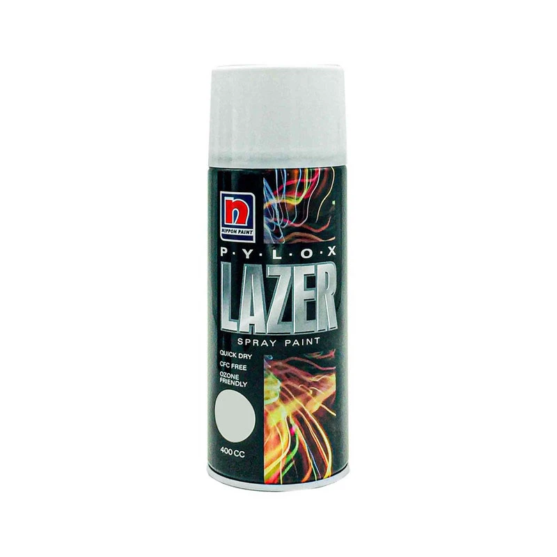 اسپری رنگ سفید براق رنگ نیپون کد 02 مدل Lazer حجم 400 میلی لیتر