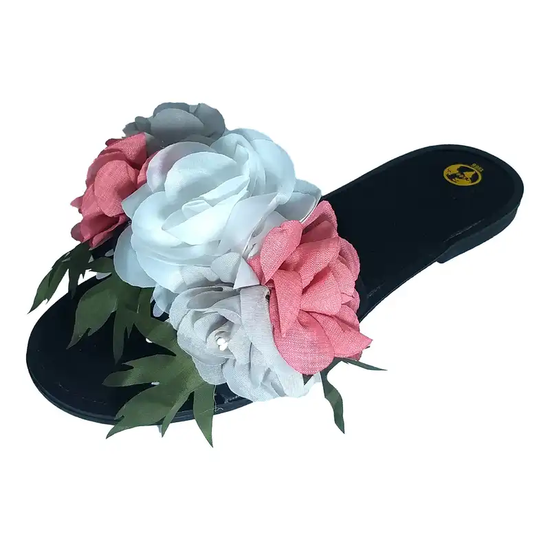 صندل زنانه سیی مدل دسته گل کد 1714