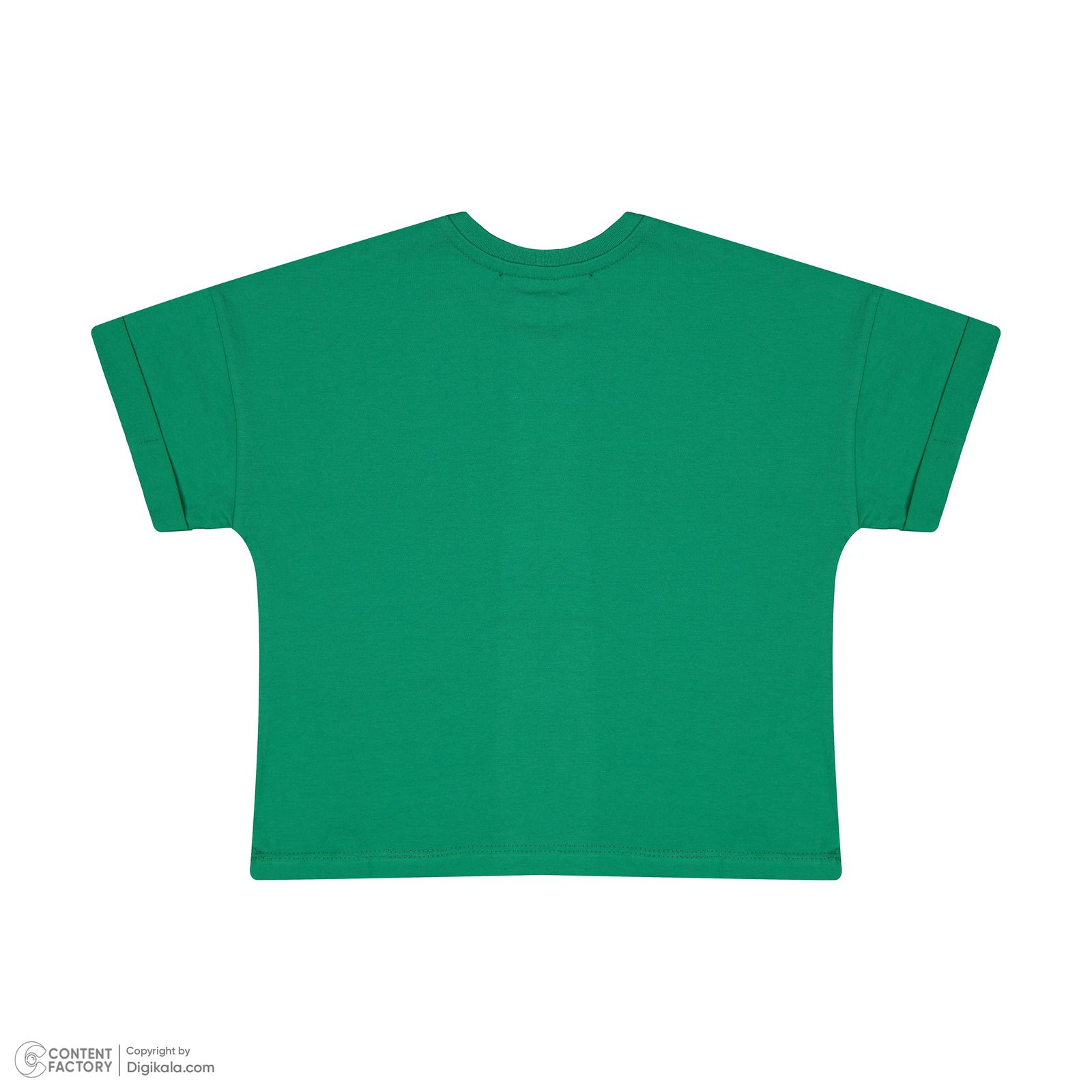 ست تی شرت آستین کوتاه و شلوارک پسرانه سون پون مدل 1096 رنگ سبز -  - 6