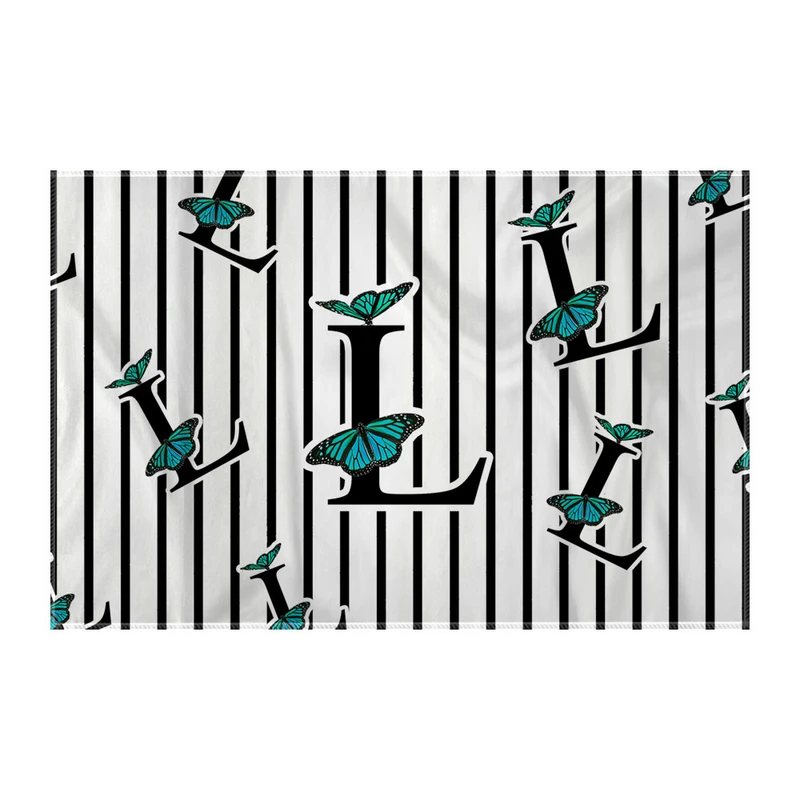 کاغذ کادو ترمه طراحان ایده مدل حرف L  پروانه ای کد cfp3014