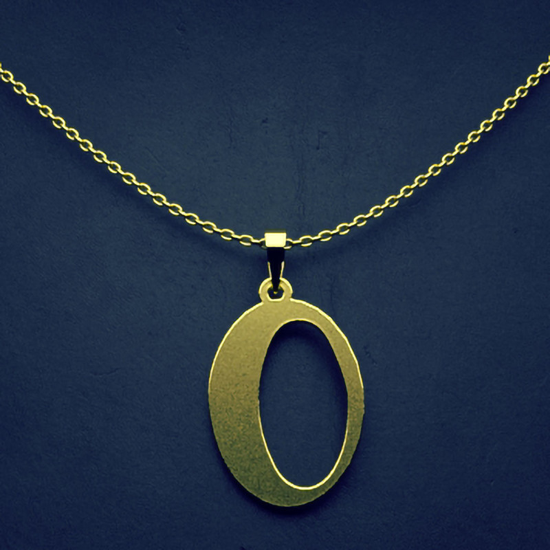 گردنبند طلا 18 عیار زنانه مدوپد مدل حرف O کد H2-1-1275