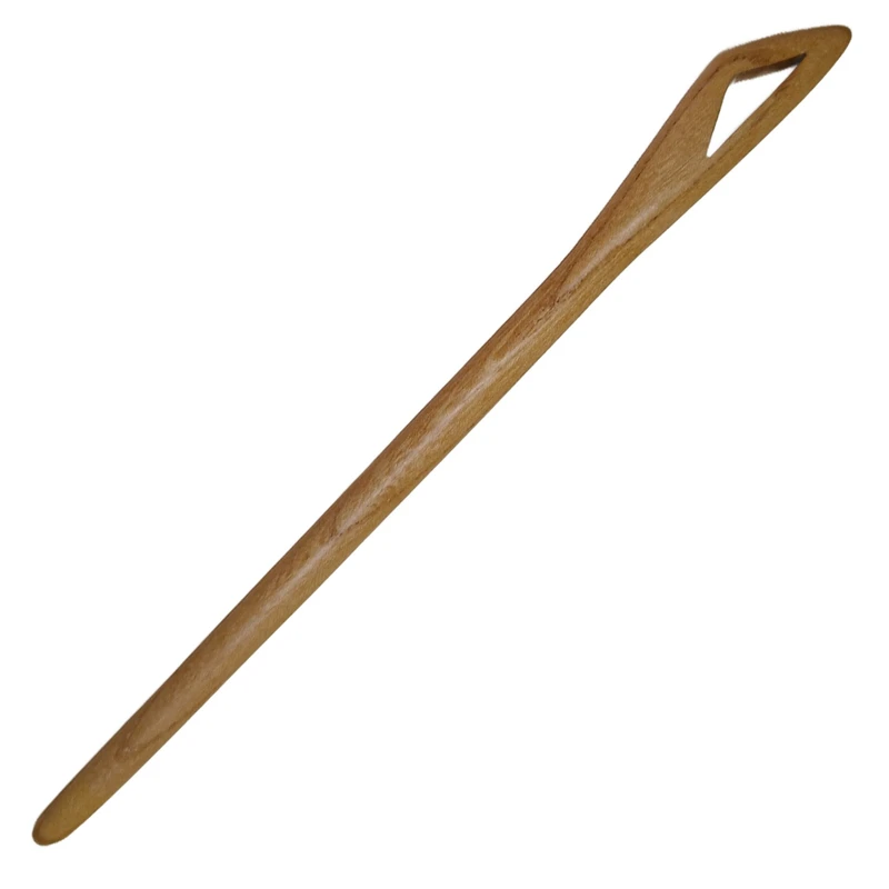 گیره مو چوبی مدل کانزاشی طرح هندسی