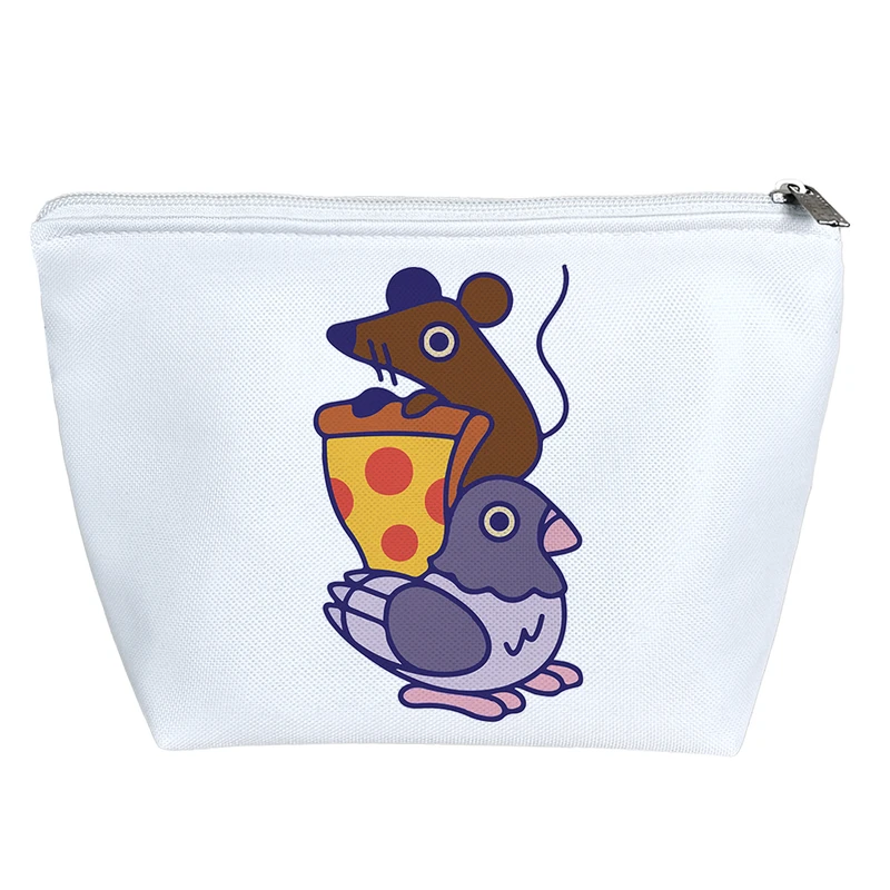 کیف لوازم آرایش دخترانه خندالو مدل موش پیتزا و گنجشک کد 5108