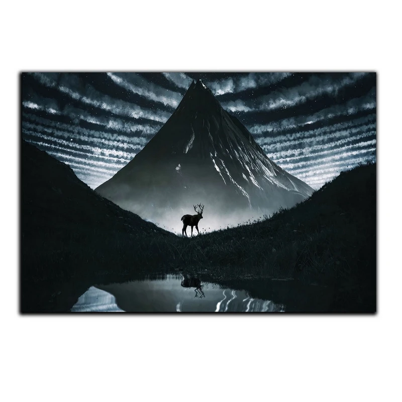 تابلو شاسی بکلیت طرح کوهستان و گوزن مدل SH-S5109