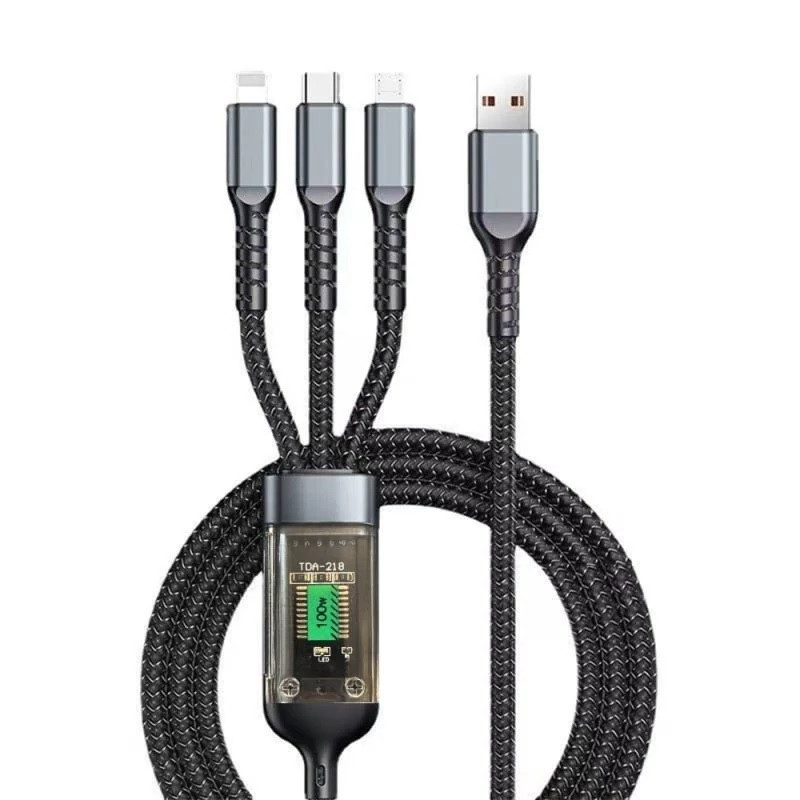 کابل تبدیل USB به USB-C/microUSB/لایتنینگ مدل MP-31 طول ۱.2 متر 