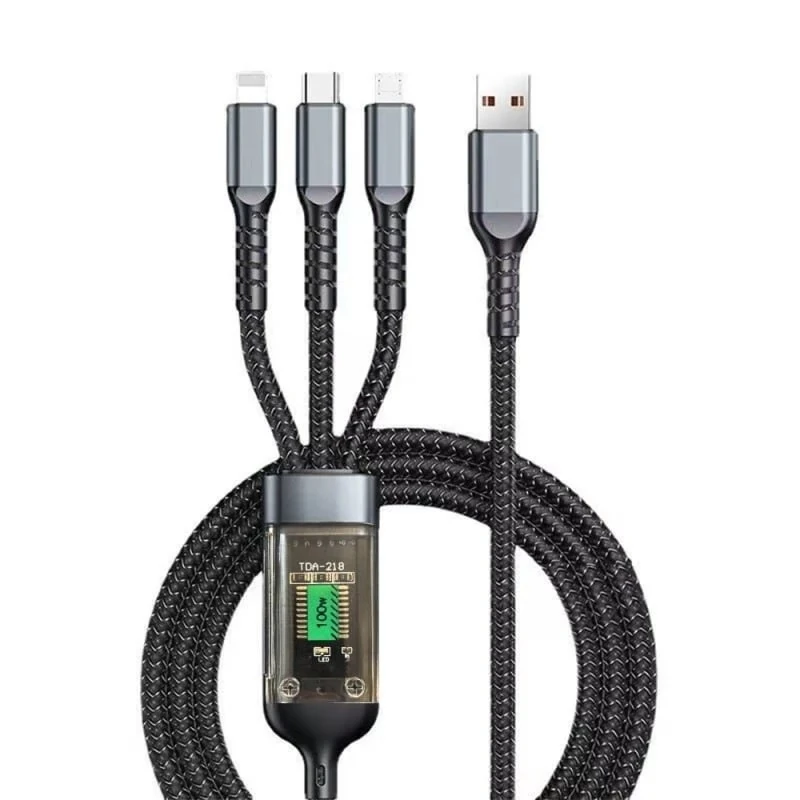 کابل تبدیل USB به USB-C/microUSB/لایتنینگ مدل MP-31 طول ۱.2 متر