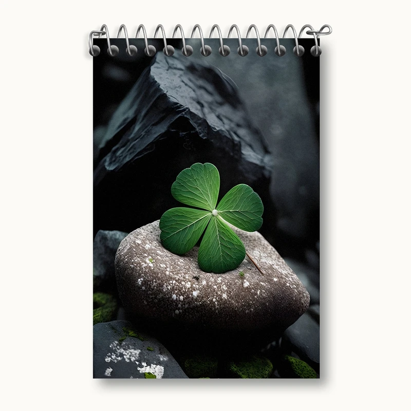 دفتر یادداشت 50 برگ خندالو مدل گیاه شبدر کد F1368