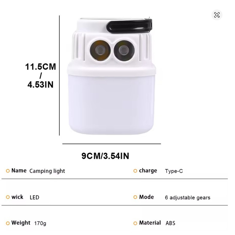 چراغ شارژی پنل دار مدل KT-668 با نور مهتابی