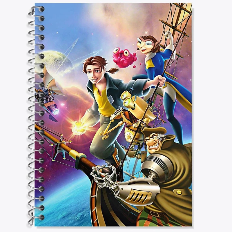 دفتر زبان 50 برگ خندالو مدل سه خط طرح انیمیشن سیاره گنج Treasure Planet کد 13760