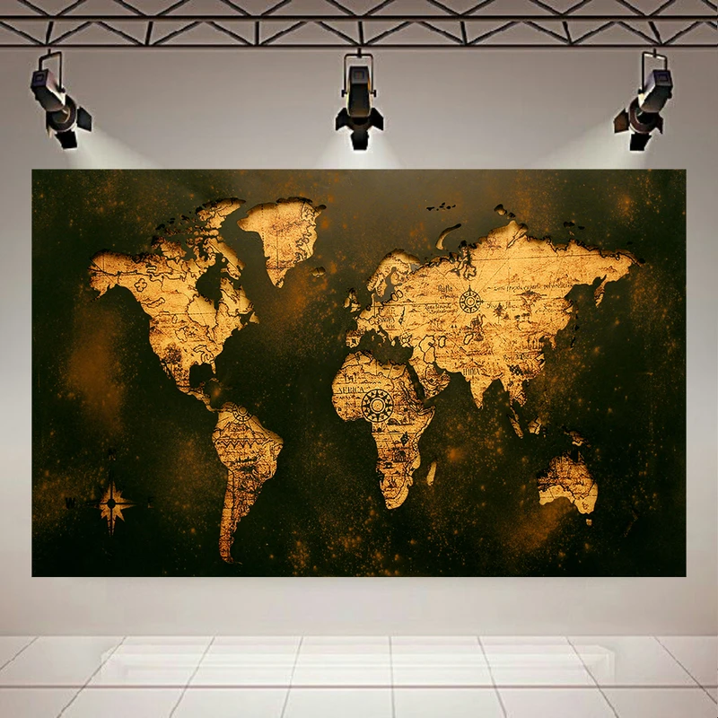 پوستر دیواری طرح نقشه مدل کلاسیک کد AR304499