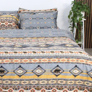 سرویس ملحفه بومرنگ مدل Ashayer یکنفره 4 تکه