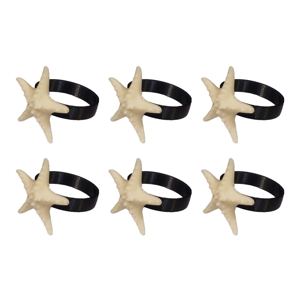 حلقه دستمال مدل Starfish101 بسته 6 عددی