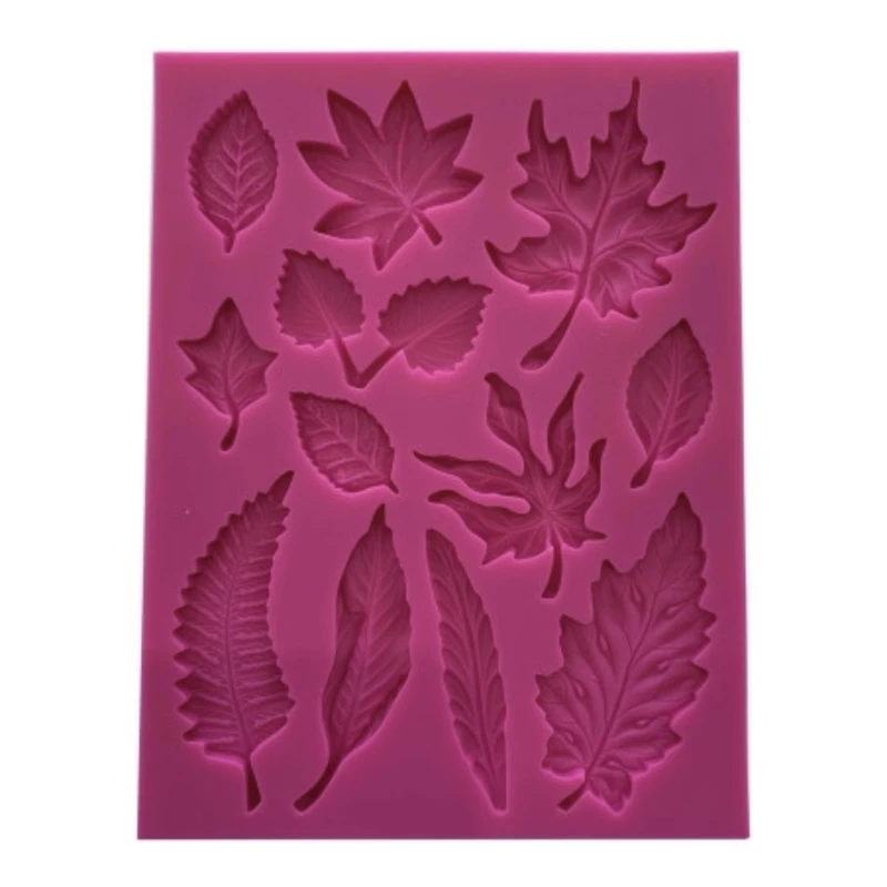 قالب شکلات مدل مالد فوندانت طرح مولد برگ متنوع کد M12