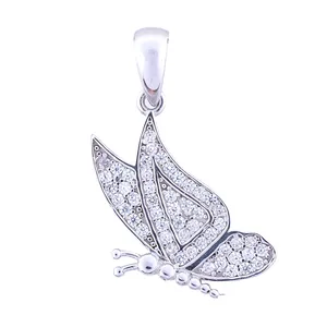 آویز گردنبند نقره زنانه طرح پروانه مدل AVN_M051