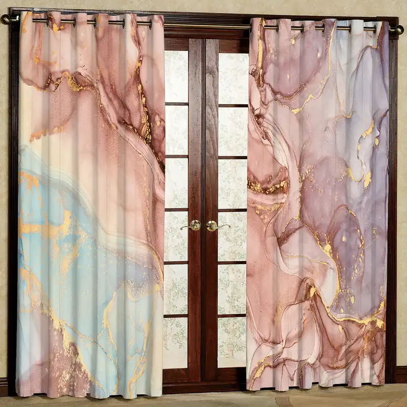 پرده مدل طرحدار سنگی صورتی مخمل پانچی کد 2725 سایز 200x140 سانتی متر