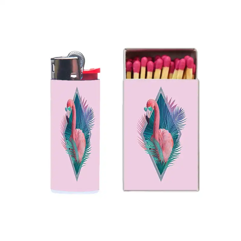 فندک مدل فلامینگو کد 475 به همراه کبریت