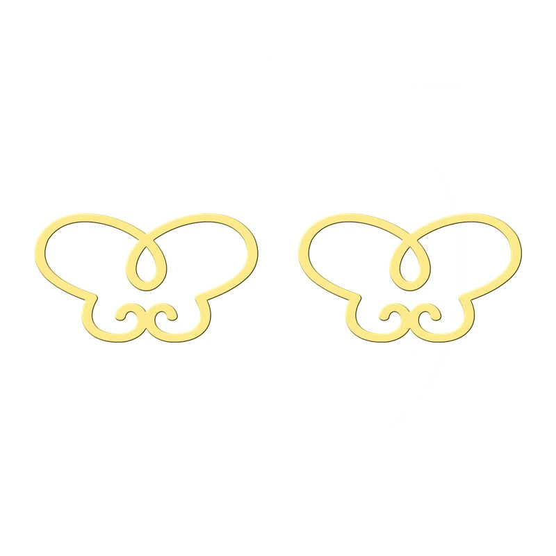 گوشواره طلا 18 عیار زنانه کرابو طرح پروانه مدل Kr5169