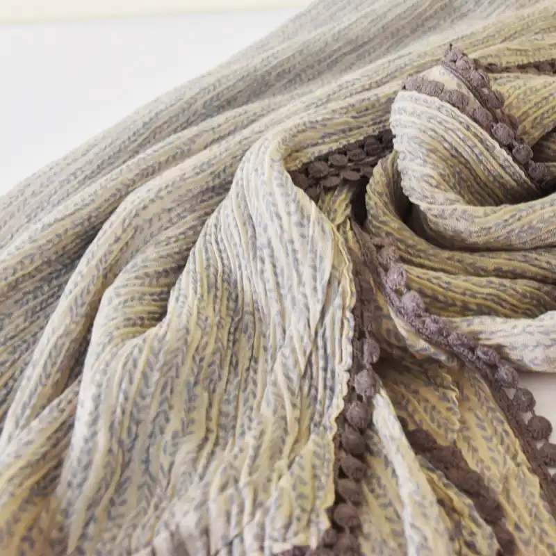 شال زنانه مدل گندمی دور سکه‌ای کد 06