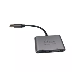 مبدل USB3.0 به HDMI + VGA امگا مدل OM-DYC41