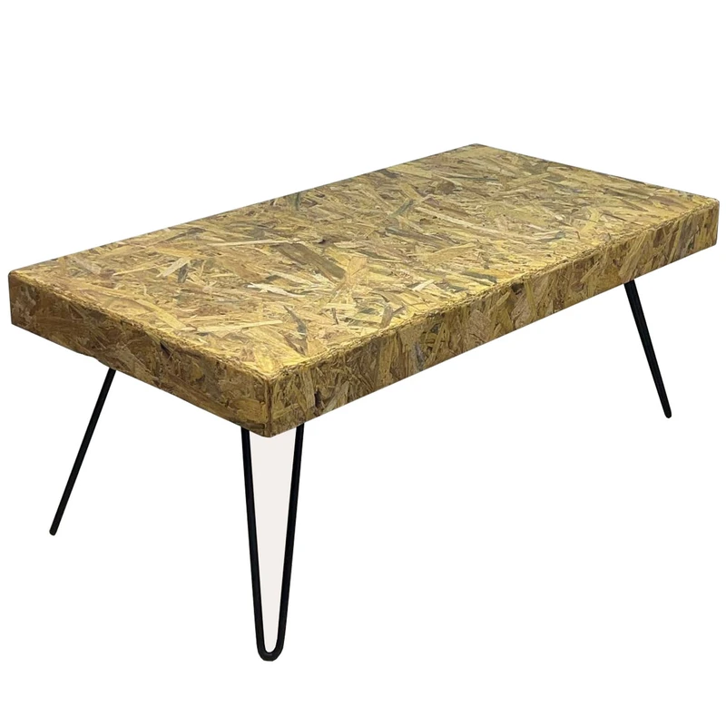 میز جلومبلی مستطیل با پایه فلز و صفحه چوب مدل 51