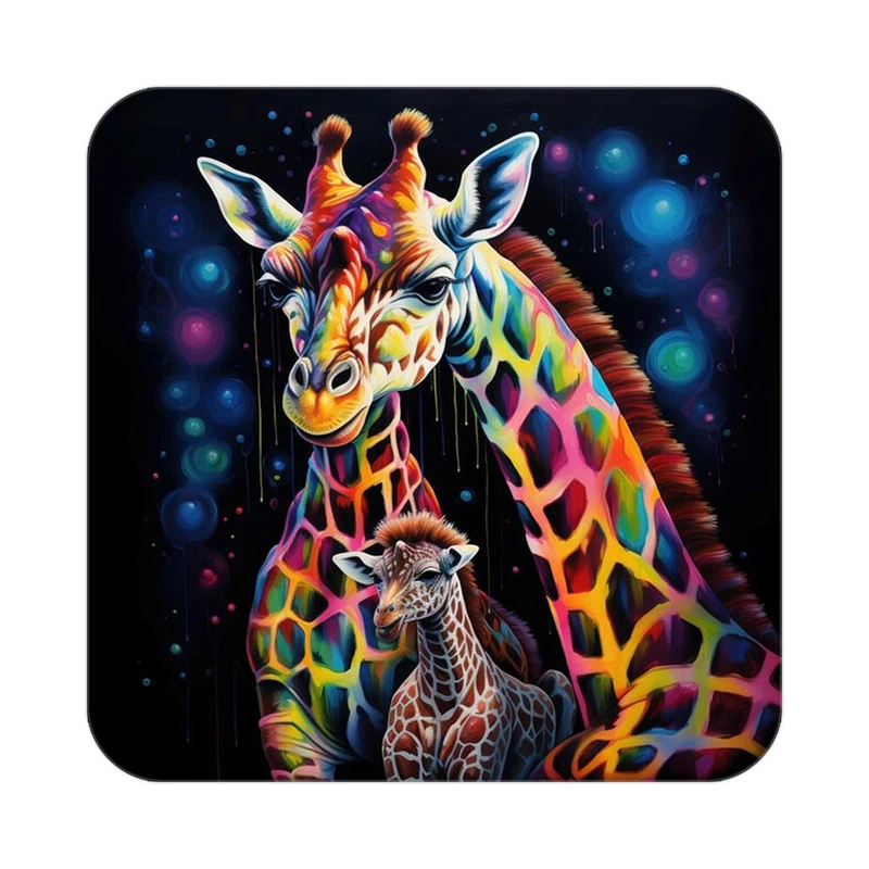 زیر لیوانی کاکتی طرح حیوانات رنگی مدل mp27111